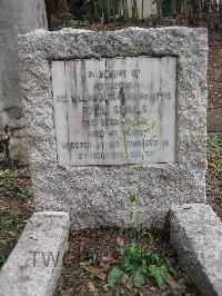 Hong Kong Cemetery - McIntyre, William Alexander