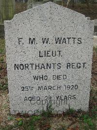 Hong Kong Cemetery - Watt, Frank Mansell Wall