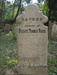 Hong Kong Cemetery - Yates, Thomas