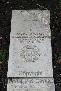 Boulogne Eastern Cemetery - Alexander, Alexander Greig Smith