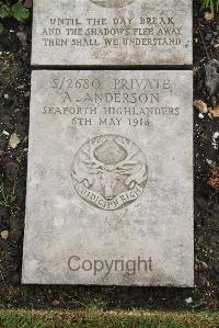 Boulogne Eastern Cemetery - Anderson, A