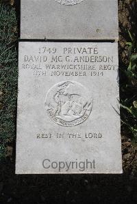 Boulogne Eastern Cemetery - Anderson, David McGibbon