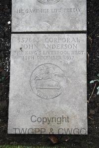 Boulogne Eastern Cemetery - Anderson, John