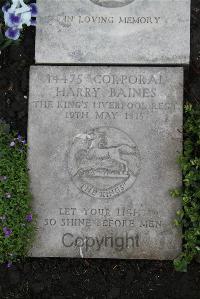 Boulogne Eastern Cemetery - Baines, Harry