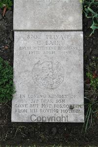 Boulogne Eastern Cemetery - Barr, C