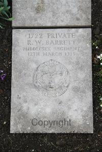 Boulogne Eastern Cemetery - Barrett, R W