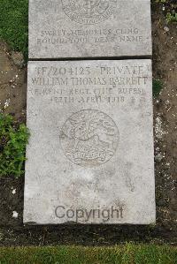 Boulogne Eastern Cemetery - Barrett, William Thomas