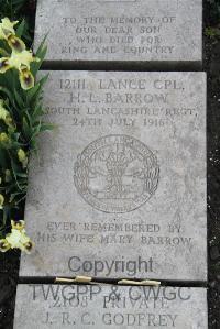 Boulogne Eastern Cemetery - Barrow, Horace Leonard