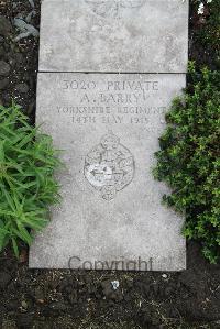 Boulogne Eastern Cemetery - Barry, A