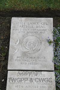 Boulogne Eastern Cemetery - Beal, Arthur