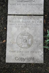 Boulogne Eastern Cemetery - Beevor, William Elijah