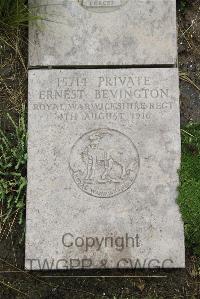 Boulogne Eastern Cemetery - Bevington, Ernest