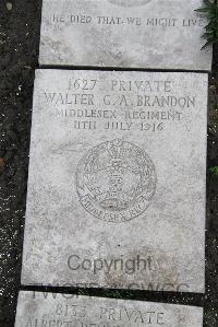 Boulogne Eastern Cemetery - Brandon, Walter G.A.