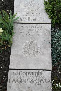 Boulogne Eastern Cemetery - Brennan, J