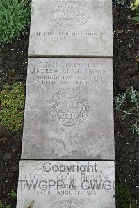 Boulogne Eastern Cemetery - Brown, Andrew Craig