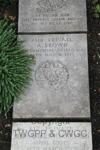 Boulogne Eastern Cemetery - Brown, A