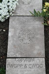 Boulogne Eastern Cemetery - Brown, J W