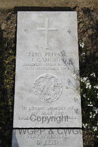 Boulogne Eastern Cemetery - Cameron, J