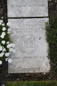 Boulogne Eastern Cemetery - Carder, Arthur Edward