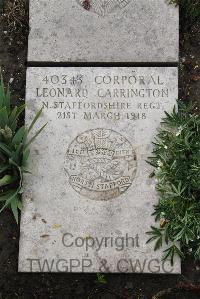 Boulogne Eastern Cemetery - Carrington, Leonard