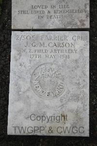 Boulogne Eastern Cemetery - Carson, John George MacKay