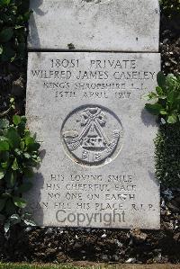 Boulogne Eastern Cemetery - Caseley, Wilfred James