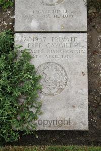 Boulogne Eastern Cemetery - Caygill, Fred