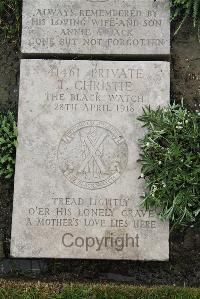 Boulogne Eastern Cemetery - Christie, Thomas