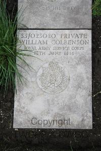 Boulogne Eastern Cemetery - Colbenson, William