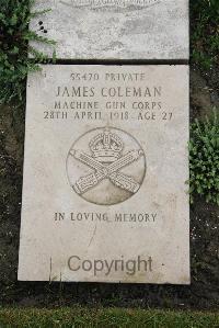 Boulogne Eastern Cemetery - Coleman, James