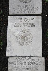 Boulogne Eastern Cemetery - Cox, A