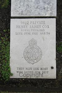 Boulogne Eastern Cemetery - Cox, Henry James