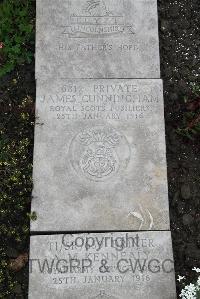 Boulogne Eastern Cemetery - Cunningham, James