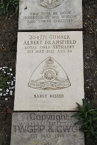 Boulogne Eastern Cemetery - Dransfield, Albert