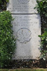 Boulogne Eastern Cemetery - Dunlop, J