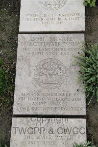 Boulogne Eastern Cemetery - Ennion, George Edward