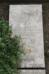 Boulogne Eastern Cemetery - Evans, Arthur Zachariah