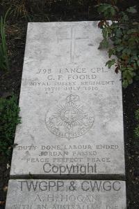 Boulogne Eastern Cemetery - Foord, George Fred