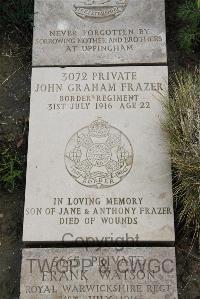 Boulogne Eastern Cemetery - Frazer, John Graham