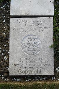 Boulogne Eastern Cemetery - Green, Jacob Carradice