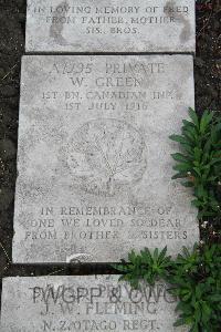 Boulogne Eastern Cemetery - Green, W