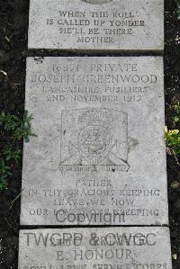 Boulogne Eastern Cemetery - Greenwood, Joseph