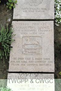 Boulogne Eastern Cemetery - Hamil, Augustine