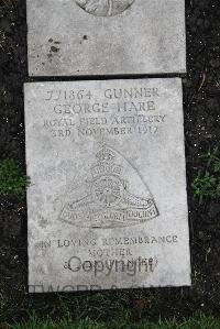 Boulogne Eastern Cemetery - Hare, George