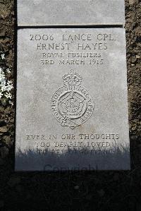 Boulogne Eastern Cemetery - Hayes, Ernest