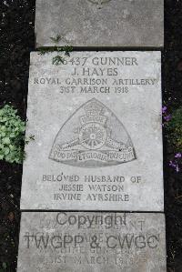 Boulogne Eastern Cemetery - Hayes, James