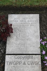 Boulogne Eastern Cemetery - Haylett, Arnold Hugh