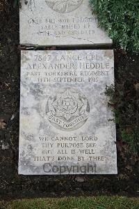 Boulogne Eastern Cemetery - Heddle, Alexander