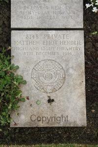 Boulogne Eastern Cemetery - Hendrie, Matthew Eliot