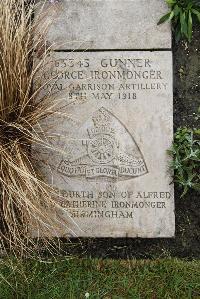 Boulogne Eastern Cemetery - Ironmonger, George